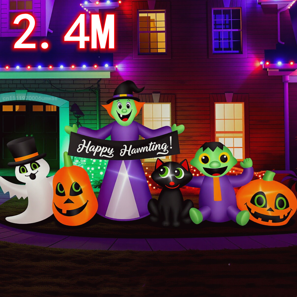 Kids Outdoor Yard - Dekorasi Halloween Tiup Bentuk Penyihir, Hantu,