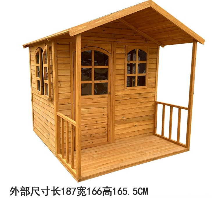 Kids Outdoor Cubby House - Rumah Bermain Kayu Solid Ramah Lingkungan,