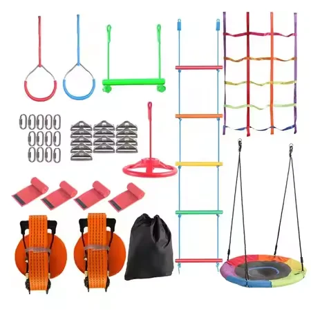 Kids Outdoor Monkey Bar Set - Perlengkapan Arena Rintangan Warrior untuk Anak-Anak