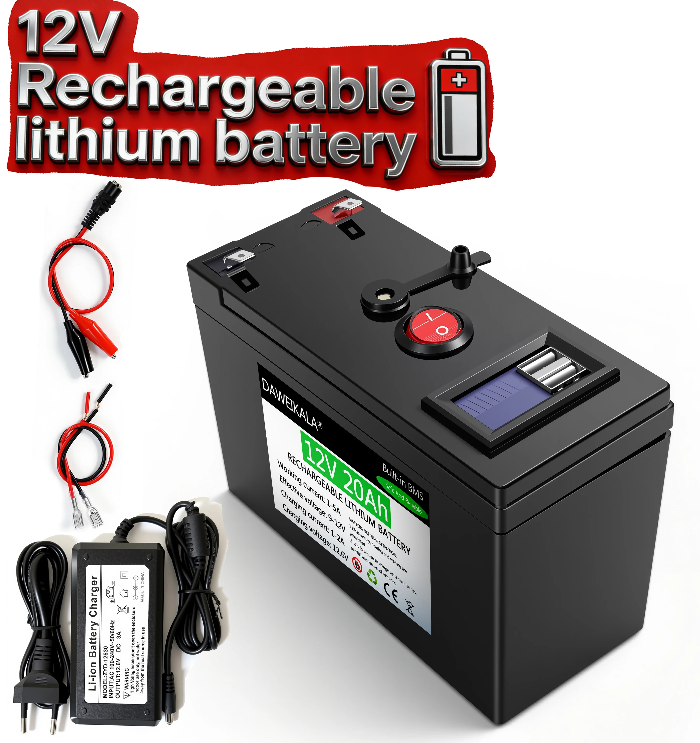 Baterai lithium isi ulang 12V  - Kids Outdoor Electric Car ulasan dan harga