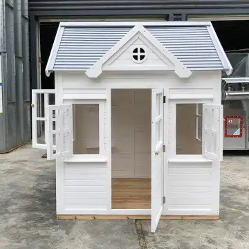 Rumah Main Anak Kayu Outdoor F - Kids Outdoor Cubby House ulasan dan harga