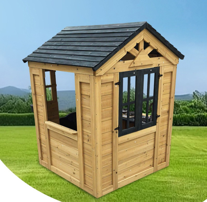 Rumah Kayu Taman Bermain Anak  - Kids Outdoor Cubby House ulasan dan harga