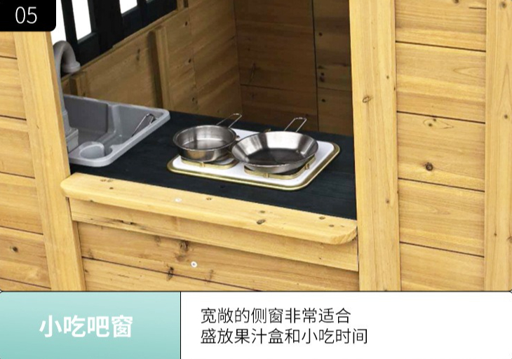 Rumah Kayu Taman Bermain Anak  - Kids Outdoor Cubby House ulasan dan harga