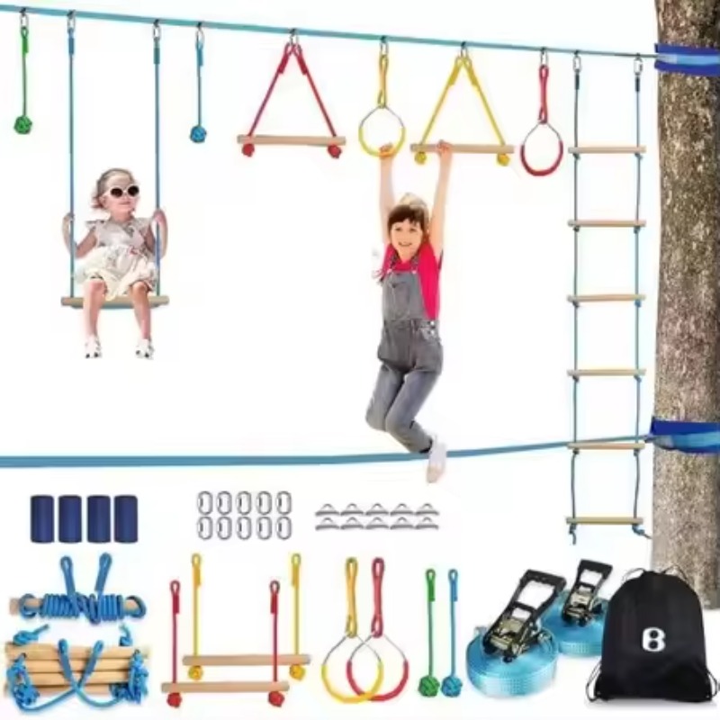 Perlengkapan Rintangan Warrior - Kids Outdoor Monkey Bar Set ulasan dan harga