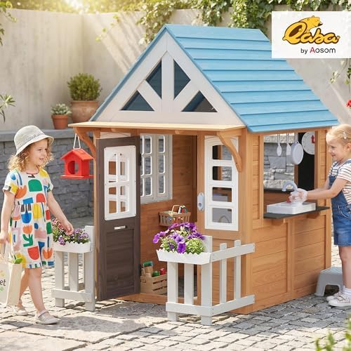 Rumah Bermain Anak dari Kayu d - Kids Outdoor Fence ulasan dan harga