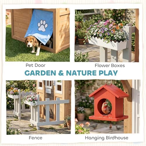 Rumah Bermain Anak dari Kayu d - Kids Outdoor Fence ulasan dan harga