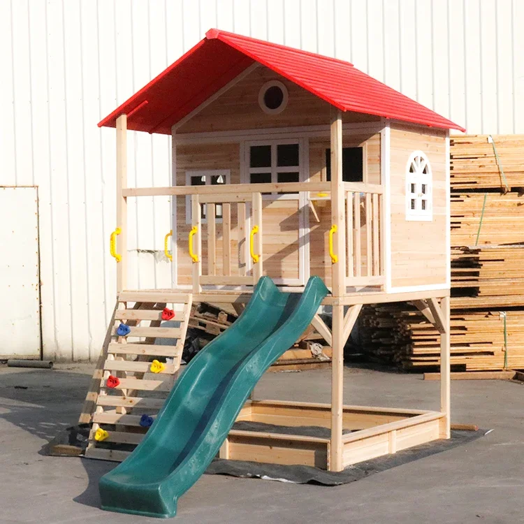 l Taman Bermain Kayu Luar Ruan - Kids Outdoor Cubby House ulasan dan harga