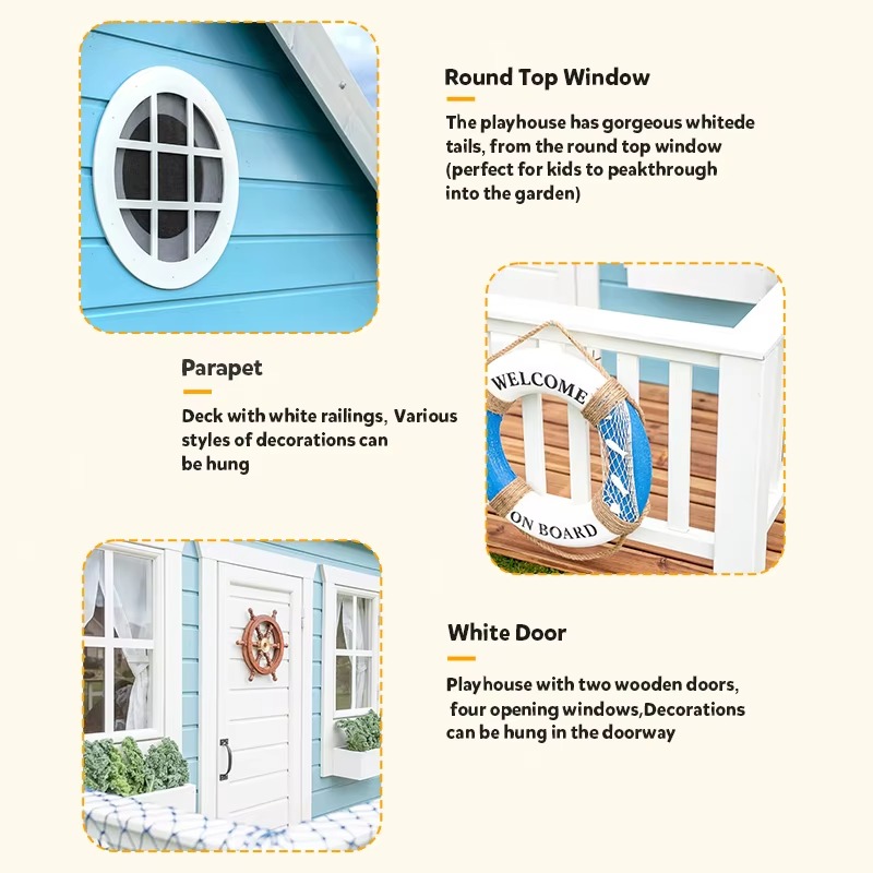 Rumah Mainan Anak Kayu untuk T - Kids Outdoor Cubby House ulasan dan harga